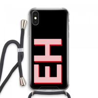Monogram: iPhone XS Max Transparant Hoesje met koord