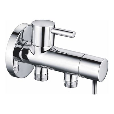 Dubbele Hoekstopkraan Xellanz Minimal | 1/2"x3/8"x3/8" | Chroom