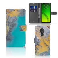 Motorola Moto G7 Power | Bookcase | Marble Blue Gold