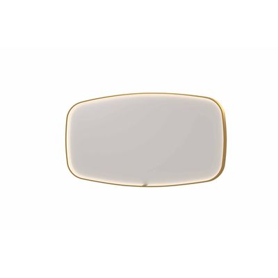 INK SP31 spiegel - 160x4x80cm contour in stalen kader incl dir LED - verwarming - color changing - dimbaar en schakelaar - geborsteld mat goud 8409882