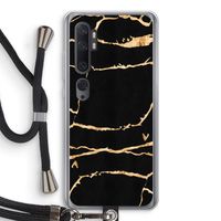 Gouden marmer: Xiaomi Mi Note 10 Pro Transparant Hoesje met koord