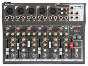 Vonyx VMM-F701 7 kanaals muziekmixer met effect en USB speler