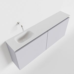 MONDIAZ TURE 120cm toiletmeubel cale. EDEN wastafel talc links geen kraangat