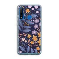 Flowers with blue leaves: Huawei P20 Lite (2019) Transparant Hoesje