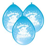 Folat Ballonnen geboorte jongen - blauw - 8x stuks - latex - versiering - feestartikelen