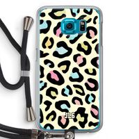 Leopard pattern: Samsung Galaxy S6 Transparant Hoesje met koord