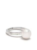 TASAKI bague en or blanc 18ct sertie de diamant et perle d'Akoya - Argent