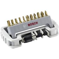 Bosch Accessories 2608522127 Bitset 12-delig Plat, Kruiskop Phillips, Kruiskop Pozidriv, Binnen-zesrond (TX)