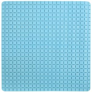 MSV Douche/bad anti-slip mat badkamer - rubber - lichtblauw - 54 x 54 cm   -