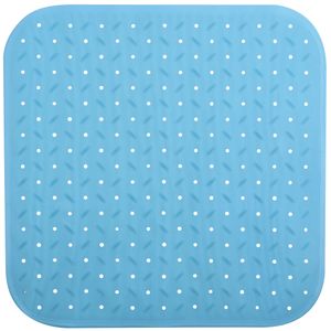 MSV Douche/bad anti-slip mat badkamer - rubber - turquoise - 54 x 54 cm   -