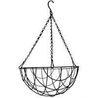 Bloempot hangmand - zwart - incl ophangmateriaal - 35 cm