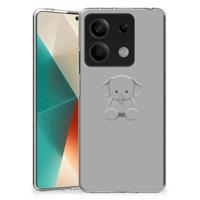 Xiaomi Redmi Note 13 5G Telefoonhoesje met Naam Grijs Baby Olifant