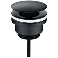 Wiesbaden Caral Matzwarte Open Afvoerplug 5/4" voor Wastafels
