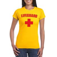 Lifeguard - strandwacht - verkleed t-shirt - geel - dames - badmeester - carnaval