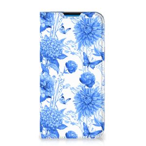 Smart Cover voor iPhone 14 Pro Max Flowers Blue