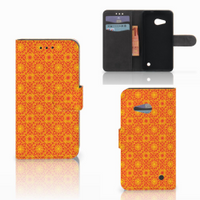 Microsoft Lumia 550 Telefoon Hoesje Batik Oranje - thumbnail