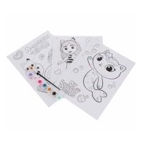 Gabby's Poppenhuis - Schilderen op Nummer - incl. 7 Kleuren Verf en Penseel