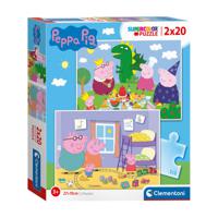 Clementoni Puzzel Peppa Pig, 2x20st. - thumbnail