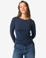 HEMA Dames thermo T-shirt ronde hals blauw (blauw)