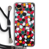 Colored Giraffe: Pixel 3a Transparant Hoesje met koord