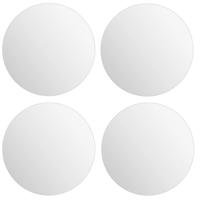 Plak spiegels tegels - 4x - glas - zelfklevend - 20cm - rondjes