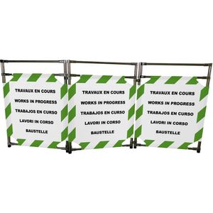 VISO TRAVO128JARD Versperring Driedelig inoxbarrière LOPEND WERK (b x h) 1700 mm x 1000 mm