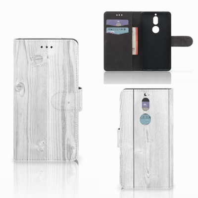 Nokia 7 | Book Style Case | White Wood