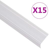 Trapneuzen L-vormig 15 st 90 cm aluminium zilverkleurig