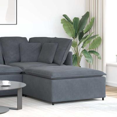Modulaire voetenbank module 100x100x48 cm donkergrijs
