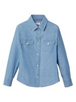 Brunello Cucinelli Kids chemise boutonnée en jean - Bleu - thumbnail