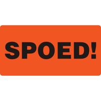 Waarschuwingsetiket spoed 500 stuks