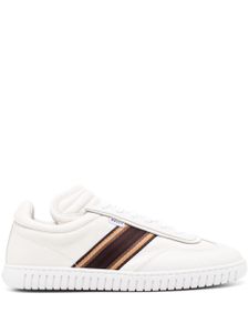 Bally baskets en cuir à bandes latérales - Blanc