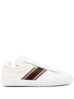 Bally baskets en cuir à bandes latérales - Blanc
