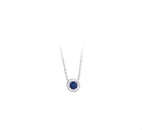 TFT Collier Witgoud Saffier En Diamant 0.04 Ct. 42 cm