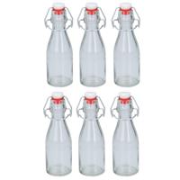 Flesjes met beugeldop - 6x stuks - 150 ml - azijn - olie - saus - weckflesjes - 17,5 cm Flesjes met beugeldop - 6x stuks - 150 ml - azijn - olie - saus - weckflesjes - 17,5 cm