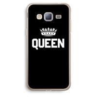 Queen zwart: Samsung Galaxy J3 (2016) Transparant Hoesje - thumbnail