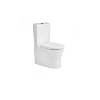 QeramiQ Urby staand toilet - 60.2x35.9x83.7cm - spoelrandloos - zitting - reservoir - wit 140051 + 140171LM + 24031 - thumbnail