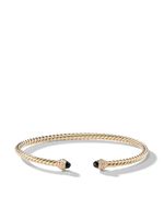 David Yurman bracelet Cablespira en or 18ct serti de diamants et d'onyx - thumbnail