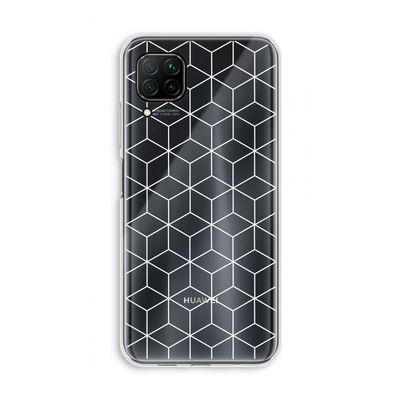 Zwart-witte kubussen: Huawei P40 Lite Transparant Hoesje
