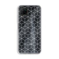 Zwart-witte kubussen: Huawei P40 Lite Transparant Hoesje