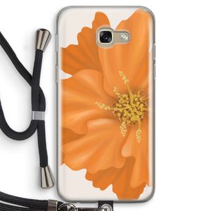 Orange Ellila flower: Samsung Galaxy A5 (2017) Transparant Hoesje met koord