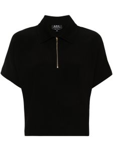 A.P.C. polo Roxy à col zippé - Noir