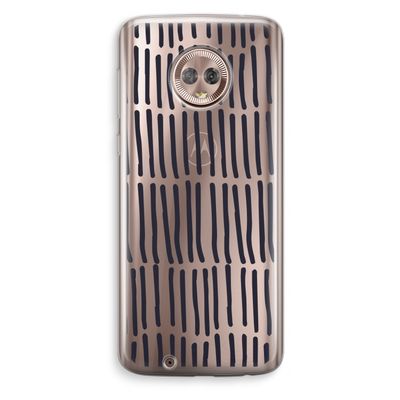 Moroccan stripes: Motorola Moto G6 Transparant Hoesje