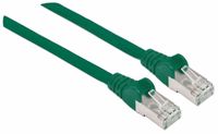 Intellinet 741071 RJ45 Netwerkkabel, patchkabel CAT 6A S/FTP 10.00 m Groen Folie afscherming, Afscherming gevlochten, Afgeschermd, Geschikt voor HDMI, - thumbnail