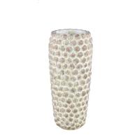 PTMD Ruis Cream cement dotted pot round high L