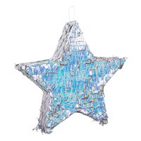 Pinata Zilverkleurige Ster (45cm) Pinata Zilverkleurige Ster (45cm)