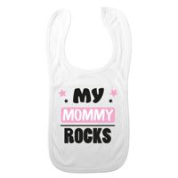 Baby slabbetje - roze - my mommy rocks - kraam cadeau - slab/morsdoek - Moederdag - thumbnail