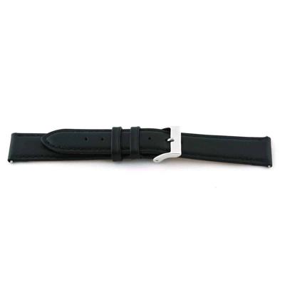 Horlogeband Universeel I010 Leder Zwart 24mm
