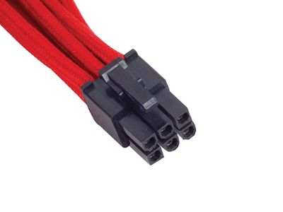 Silverstone 6-pin PCIe verlengkabel 0.25m Rood