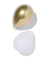 HEMA Ballonnen Ø23cm Wit-goud - 20 Stuks